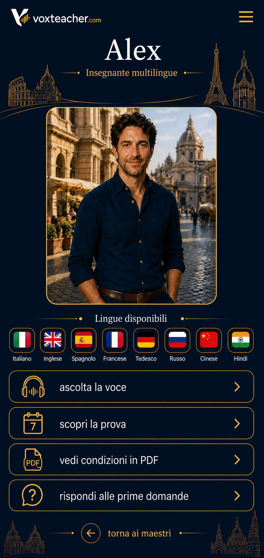Pagina Alex VoxTeacher approvata