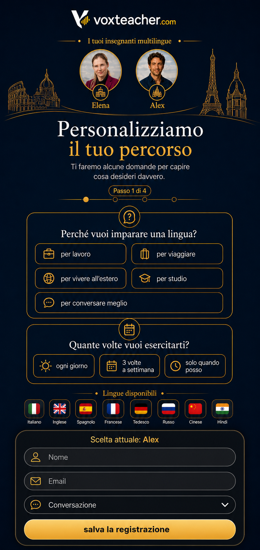 Registrazione onboarding VoxTeacher approvata